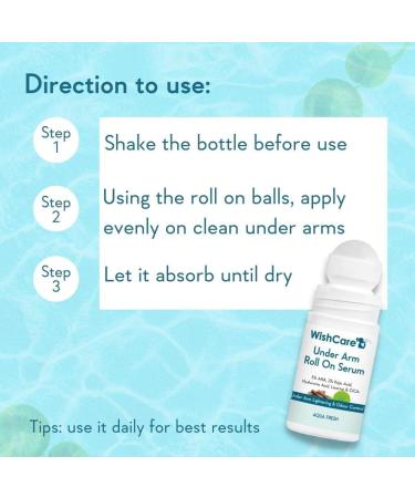 Wish'Care Underarm Roll On Serum-Underarm Lightening & Odour Control-50ml - Buy Online on GoSupps.com