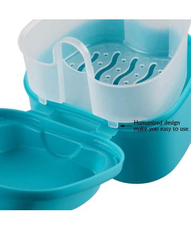 Buy Tsadeer Blue Dentures Storage Box | Denture Filter Cup & Holder for False Teeth - International Shipping Available - Buy Online on GoSupps.com