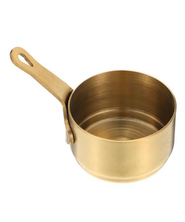 Zerodeko Metal Bowls 2pcs Sauce Milk Cup 304 Stainless Steel Sauce Plate Household Milk Warmer Pot 8.5X5.3X3.2CMx2pcs Goldenx2pcs