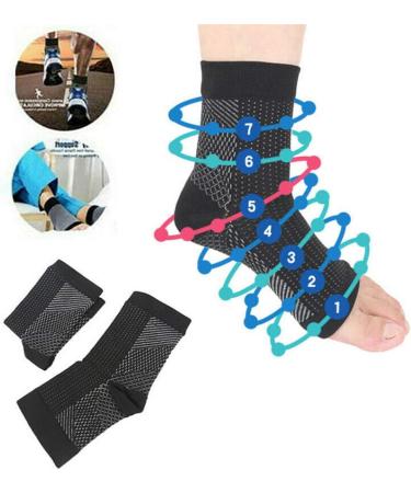Dr. Sock Calm Anti-Fatigue Compression Foot Sleeve - Plantar Fasciitis & Achilles Support Brace (3 Pieces L/XL) - International Shipping Available - Buy Online on GoSupps.com