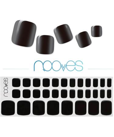  NOOVES NOOVES NAILS - Premium Pre-Curved Gel Toenail Polish - Onyx Black - Semi-Permanent Gel Polish | Pedicure Nail Design | Self-Adhesive Gel Nail Sheets - Buy Online on GoSupps.com
