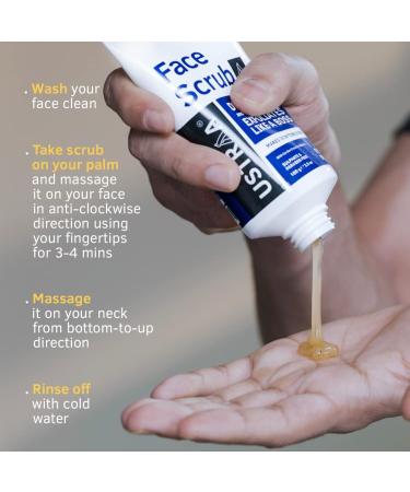 De-Tan Face Scrub for Men - 100g Exfoliation with Walnut Granules | Sulphate & Paraben Free - Buy Online on GoSupps.com