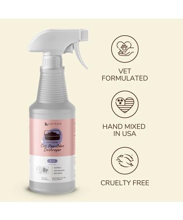 Kin+Kind Cat Pee & Odor Destroyer Floral - 32 fl oz | Natural Kitty Litter Solution - Buy Online on GoSupps.com