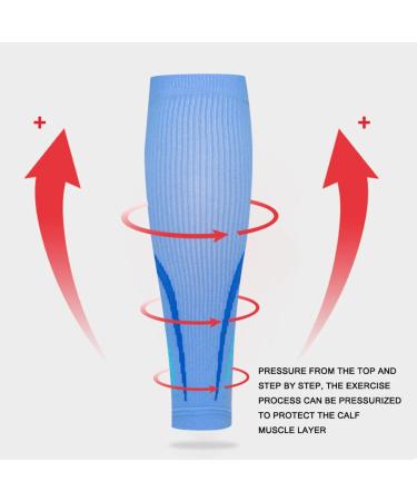 Calf Compression Sleeve for Men & Women Shin Splints Support Running Hiking Cycling L/XL Black - Buy Online on GoSupps.com