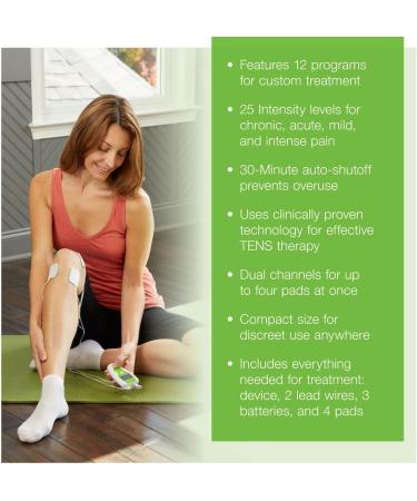 AccuRelief TENS Unit - Clinical Strength Pain Relief System for Back Neck & Body Pains - OTC Approved Muscle Stimulator - International Shipping Available - Buy Online on GoSupps.com