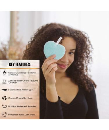 I Heart You Reusable Microfiber Makeup Remover Set - Eco-Friendly Washable & Perfect for All Skin Types | Shop Internationally - Buy Online on GoSupps.com