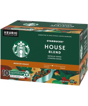 Starbucks House Blend Medium Roast Coffee Single Serve Keurig K-cup Pods 6 Boxes 60 Capsules House Blend 10 count (Pack of 6) - Buy Online on GoSupps.com