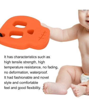 Silicone Sewing Ring for Teeth | Orange Skull Necklace - Safe Chewing Toy for Autism & Oral Motor Skills - Buy Online on GoSupps.com