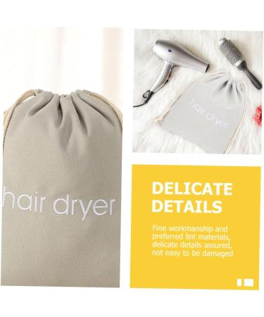 Outanaya 4pcs Hair Dryer Storage Bag Hairdryer Bags Drawstring Hair Dryer Bags Canvas Drawstring Bags Fabric 33.00X30.00X0.50CM Light Grey - Buy Online on GoSupps.com