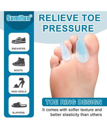 Sumifun 16-Pack Gel Toe Separator Bunion Corrector & Relief - Blue Toe Spacers for Overlapping Toes - Medium & Large Sizes - Buy Online on GoSupps.com