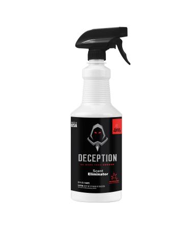 Deception Scents Hunting Field Spray - 32oz Scent Remover Hunting Bottle, Clothing Safe Hunters No Scent Spray Hunting - Hunting Odor Control, Eliminates Odors at The Source