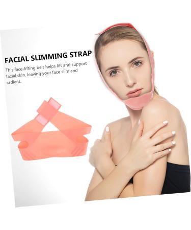 Angoily Silicone Beauty -lifting Artifact Chin Lift Strap Thin Belt Facial Firming Band V Line Belt Anti-aging Facial Silica Gel Pink Small Powder - Buy Online on GoSupps.com