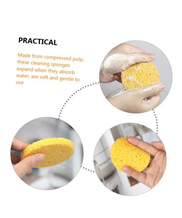 FRCOLOR 100 Pcs Exfoliating Face Sponges - Sponge Pulp for Cleansing & Makeup Application | Cellulose Spa Sponge for Dead Skin Removal - Buy Online on GoSupps.com