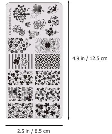 EXCEART Nail Art Stamp Set - 2pcs Patrick's Day Stamping Templates for Manicure | Metal Nail Printing Plates - Buy Online on GoSupps.com