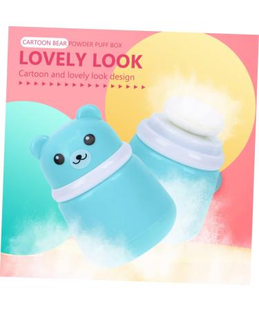 FOMIYES 2pcs Body Powder Box with Makeup Powder Puff - Talcum Powder Dispenser & Empty Case for Baby, 10x7cm Blue - Buy Online on GoSupps.com