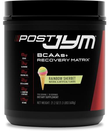 Post JYM Active Matrix - Post-Workout with BCAA's, Glutamine, Creatine HCL, Beta-Alanine, and More | JYM Supplement Science | Rainbow Sherbert Flavor, 30 Servings, 21.2 oz. - Buy Online on GoSupps.com