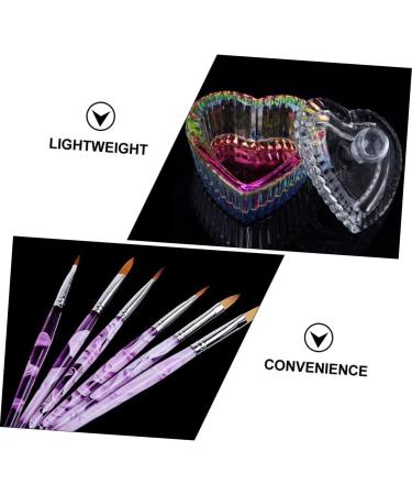 FOMIYES 3 Sets Nail Art Crystal Cup Nail Glass Dish Nail Crystal Bowl Container Nail Art Cup Nails Pen Holder Glass Cups with Lid Shot Glass with Lid Tool Abs Dedicated - Buy Online on GoSupps.com