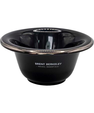 Brent Berkeley Men's Professional Porcelain Shaving Bowl - Black - Perfect for Creamy Soap Foam - 105x50mm - International Shipping - Buy Online on GoSupps.com