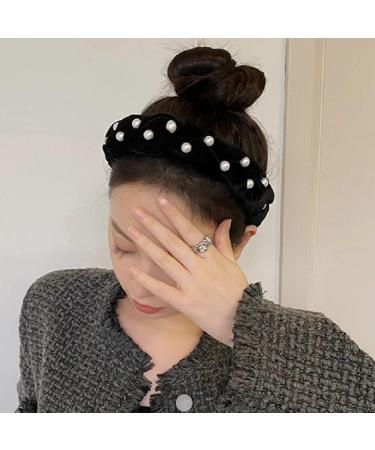 LSHEQYI Pearl Headbands Faux Pearl Velvet Pearl Women Headband Pearl Hair Bands - Buy Online on GoSupps.com
