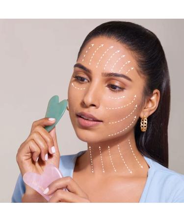 RAS LUXURY OILS Jade Gua Sha Face Lifting Massager - Sculpt Jaw Reduce Puffiness & Wrinkles Spa Acupuncture Tool - Relax Face Muscles - Buy Online on GoSupps.com