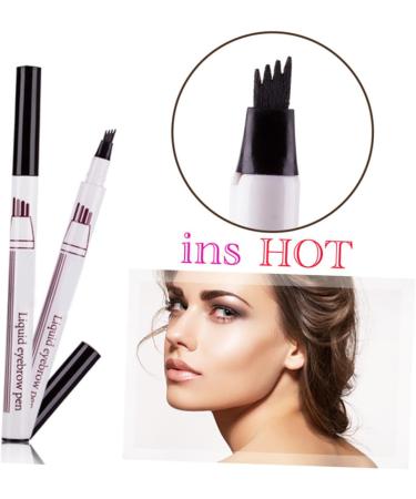 FOMIYES 3pcs Natural Dark Sweat-proof Pencil Waterproof Four # Durable Eyebrow Liquid Grey Pronged 1 count (Pack of 1) As Shownx3pcs - Buy Online on GoSupps.com