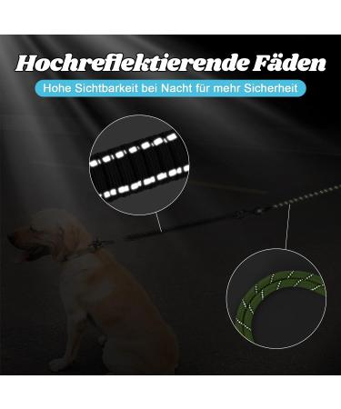 Buy Aystkniet Shock-Absorbing Bungee Dog Leash | 3m 5m 10m 15m 20m 30m Options | Padded Handle & Reflective Threads | Lockable Hook for Medium & Large Dogs - Buy Online on GoSupps.com