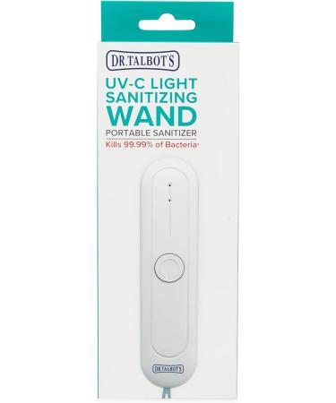 Dr. Talbot's Portable UV-C Light Sanitizing Wand - Eliminates 99.99% of Germs - On-The-Go Sanitization - White - Buy Online on GoSupps.com