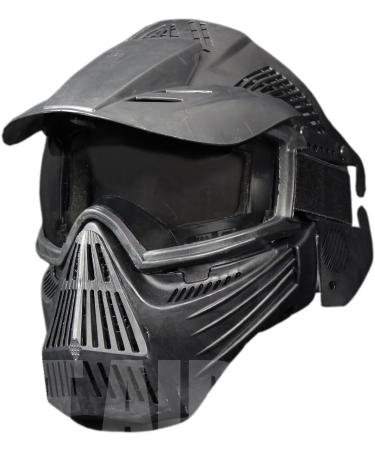 A&N Full Face Safety Mask - Airsoft Paintball Sports Protection with Clear Lens Goggles - Adjustable Black - Buy Online on GoSupps.com