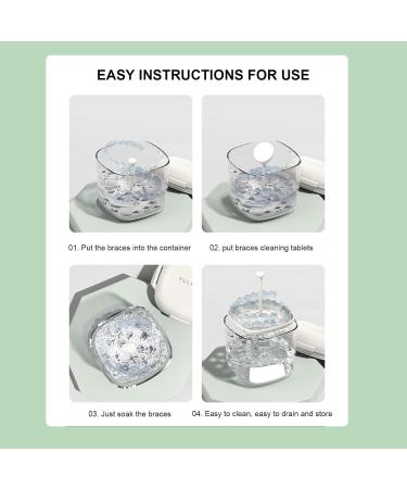 Portable Aligner Etui & Cleaning Box for Braces | Hierarchical Bracket Case with Mirror & Brush | Transparent Prosthesis Case for Brace Care - Buy Online on GoSupps.com