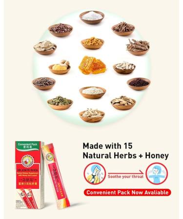 Nin Jiom Pei Pa Koa Natural Herbs & Honey Extract Throat Relief Convenient Pack (15ml*10) 150ml - Buy Online on GoSupps.com