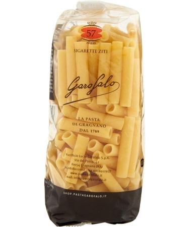  Italian Gourmet E.R. Garofalo Ziti Cigarette No. 57 Pack of 10 Neapolitan durum wheat semolina with 500g of IGP pasta + 400g Italian Gourmet Polpa - Buy Online on GoSupps.com