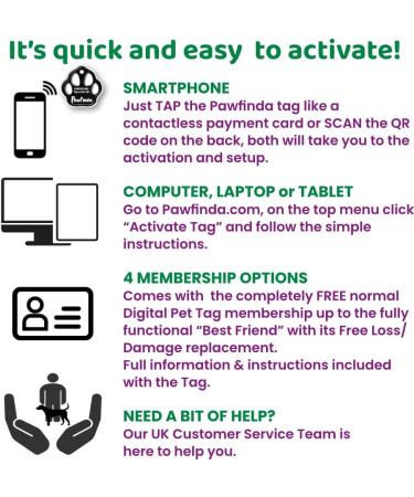 Pawfinda II AI Next Gen AI Digital Personalised Cat Dog Pet Engraved ID Tag with CONTACTLESS NFC and QR Code Technology Now with PawVoice AI. UK Developed Designed and Supported. Flash Paw - Buy Online on GoSupps.com