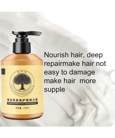 Long-Lasting Styling Moroccan Volume Moisturizing Elasticity Moroccan Hydrating Styling Cream Moroccan Curl Defining Cream Morocco Moisture Styling Elastin 250ml (1 pcs) - Buy Online on GoSupps.com