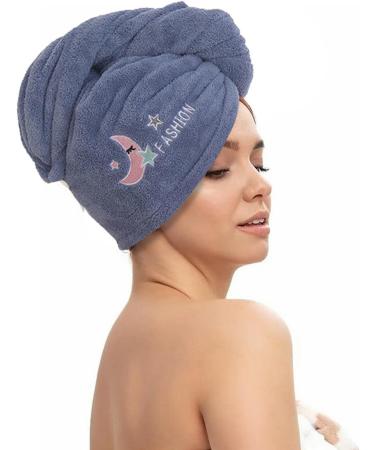 Microfiber 4-Part Hair Towel Set | Soft Absorbent Quick-Drying Turban for Curly Hair | Ideal for Wet Hair Care - Buy Online on GoSupps.com