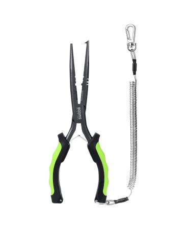 Booms Fishing S01 Fishing Scissors for Braided Line, Fishing Line Cutter  Saltwater and Freshwater, Fishing Serrated Shears with Retractor or Split  Ring Function Black With Retractor