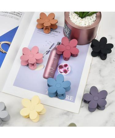 BUYGOO Flower Claw Clips 10-Pack - Matte Hair Clips for Women - Nonslip Cute Hair Barrettes - 10 Colors - Medium Thick Hair - Buy Online on GoSupps.com
