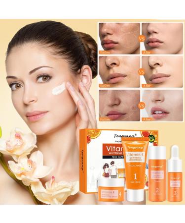 Fengyang 4 Pack Vitamin C Skin Care Set Vitamin C Skincare Set Anti-Aging Vitamin C Face Care Brightening Travel Kit Moisturize Skin - Buy Online on GoSupps.com