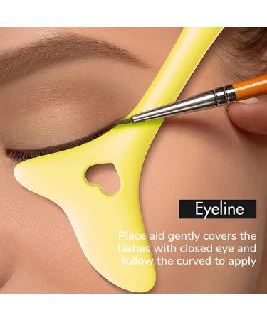 Silicone Aid Stencils Wing Tips Reusable Silicone Tool Mascara Drawing Aid Makeup Tool Applicator Tool (turmeric) - Buy Online on GoSupps.com