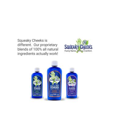 Squeaky Cheeks Comfort Blend Body and Foot Powder (5 oz) | Organic Talc-Free | All Natural Formula for Chafing, Sweat, and Odor Relief - Buy Online on GoSupps.com