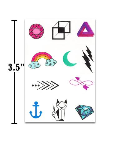Mini Tattoos Temporary Set - 1000+ Realistic Tiny Designs for Women, Girls, Kids, and Adults | Stars, Hearts, Symbols, Butterflies, Flowers - Buy Online on GoSupps.com