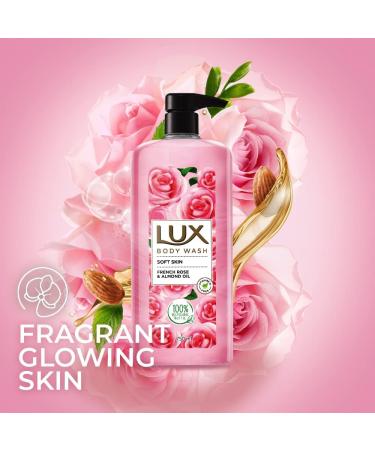 Lux Body Wash - Soft Skin French Rose & Almond Oil XL Pump Bottle Glycerine & Paraben Free Extra Foam 750ml - Super Saver Sale - Buy Online on GoSupps.com