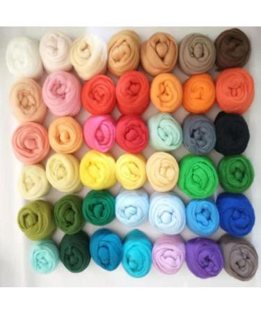 WHTCHSU 30 Colors Fibre Wool Roving for Needle Felting & Spinning - Craft Materials (Mixed Color - 30Pcs) - Buy Online on GoSupps.com