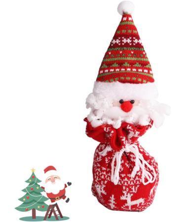 Healvian 1pc Candy Santa Bag Adorable Bags Kids Portable Knitted Draw Child Hanging Ornament Christmas - Buy Online on GoSupps.com