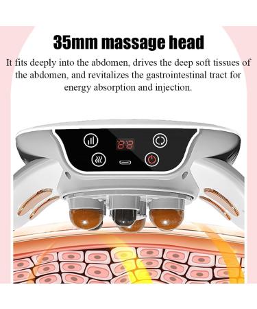 Rkxkj Abdominal Massage Device - Smart Touchscreen 3 Strength Levels Bian Stone Red Light Hot Compress for Abdominal Muscle Relief - International Shipping - Buy Online on GoSupps.com
