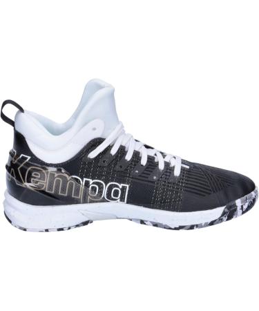 Kempa Unisex Attack Mid Handball Shoes - Black White Sports Sneakers (46 EU) | International Shipping Available - Buy Online on GoSupps.com