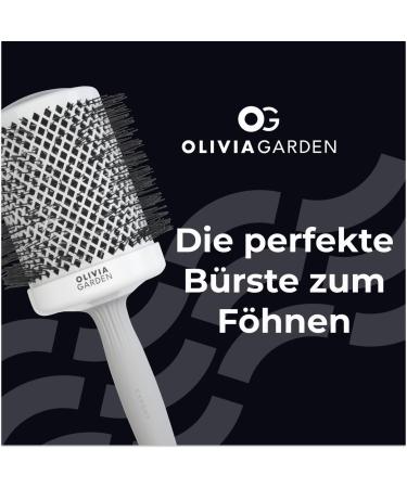 Olivia Garden Expert Blowout Shine Hairbrush | White & Grey | 80 - Perfect for Smooth Shiny Hair | International Shipping Available - Buy Online on GoSupps.com