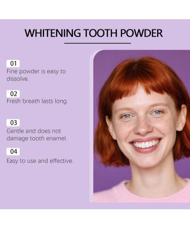 Purple Tooth Powder - Removes Tooth Surface Deposits Post-Use Fresh Mouth Feel Easy 3-Step Usage Gentle Cleaning Daily Oral Care(1pcs) - Buy Online on GoSupps.com