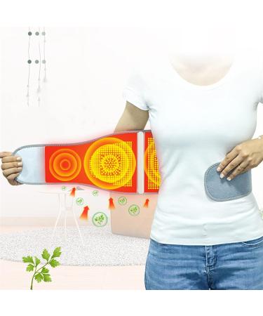 Lumbar Support Back Brace with Self-Heating Wormwood - Gray Waist Belt for Men & Women - Buy Online on GoSupps.com