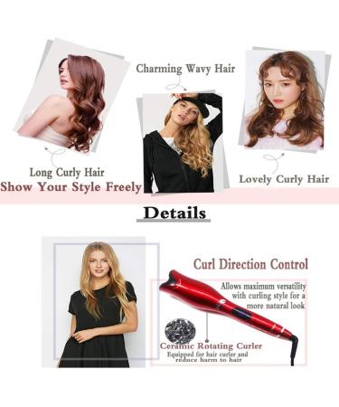 Automatic Ceramic Hair Curler - Professional Air Spin N Curl for All Hair Types with LCD Display - International Shipping Available - Buy Online on GoSupps.com