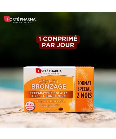 Fort Pharma Expert Bronzage - Sunbathing Dietary Supplement - Prepares Activates Prolongs Tan - Carotenoids Evening Primrose Oil Vitamins E B3 C Trace Elements - 56 Tablets 1/Day - Buy Online on GoSupps.com